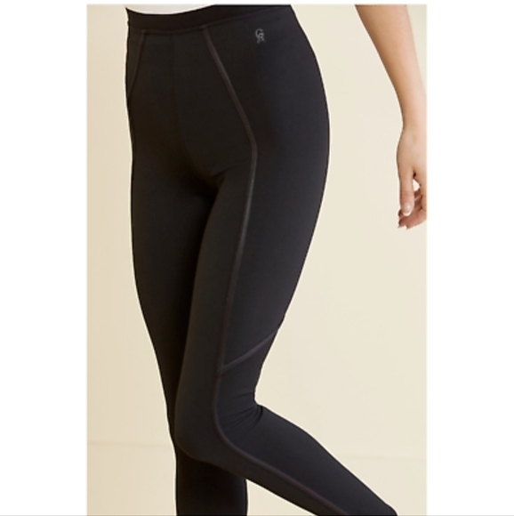 Good American Corset Seamed black leggings sz 2 medium WP28 - Picture 2 of 6